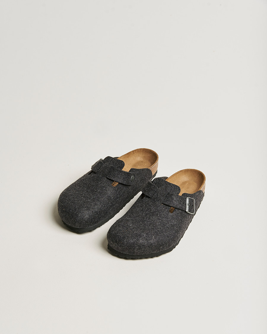Uomini | Sandali & Diapositive | BIRKENSTOCK | Boston Classic Footbed Wool Felt Antracite