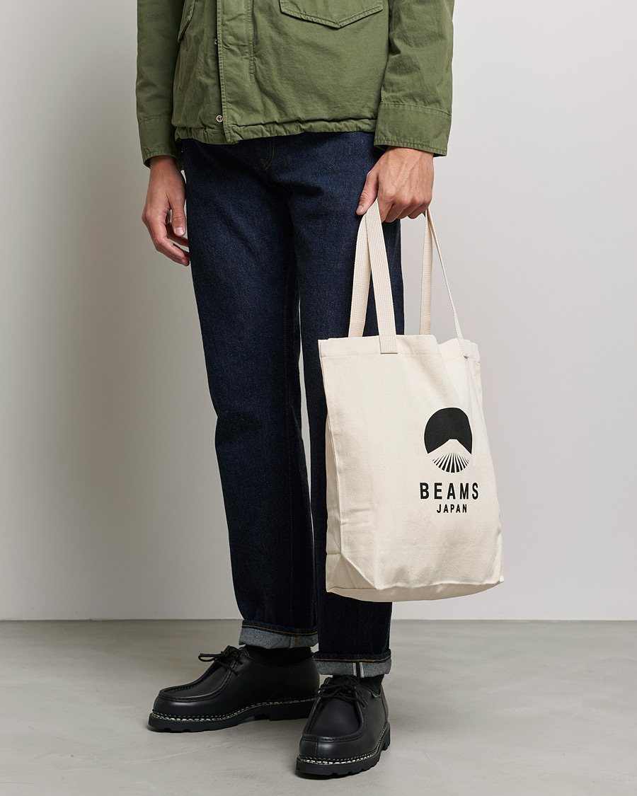 Uomini | Borse a tracolla | Beams Japan | x Evergreen Works Tote Bag White/Black