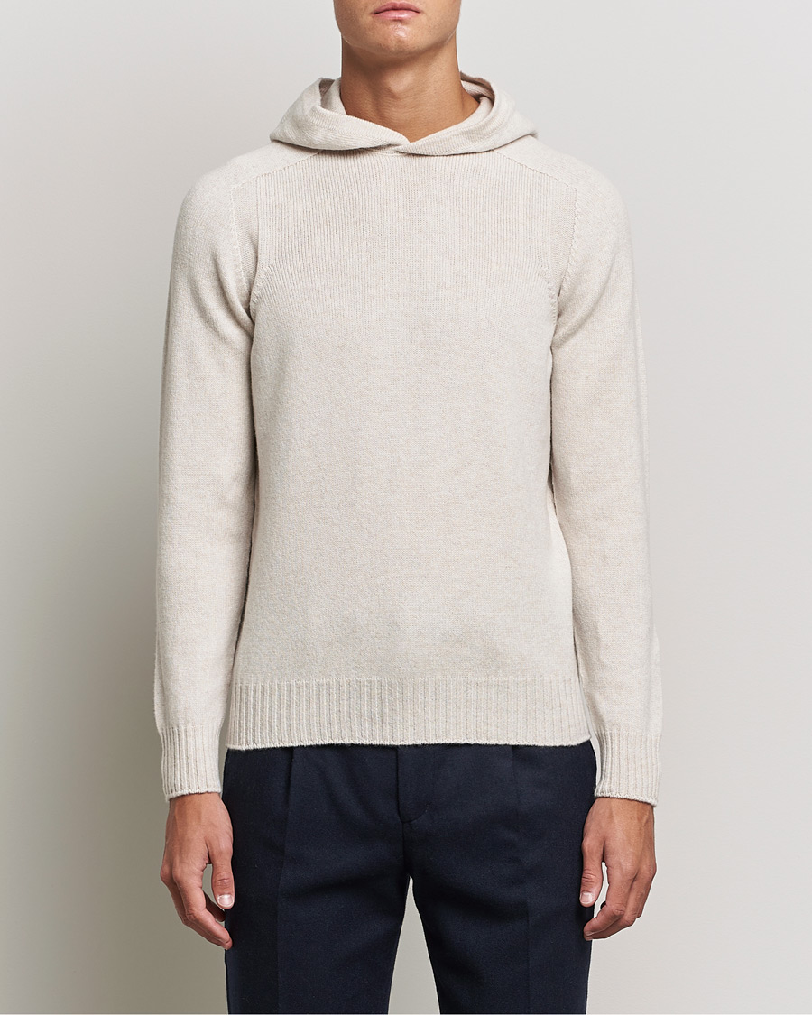 Uomini |  | Gran Sasso | Wool Hoodie Off White