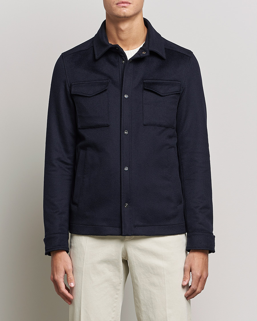 Uomini | Giacche formali | Herno | Cashmere Overshirt Navy