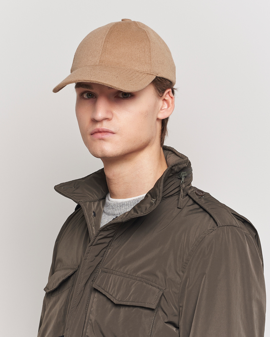 Uomini | Varsity Headwear | Varsity Headwear | Cashmere Soft Front Baseball Cap Camel