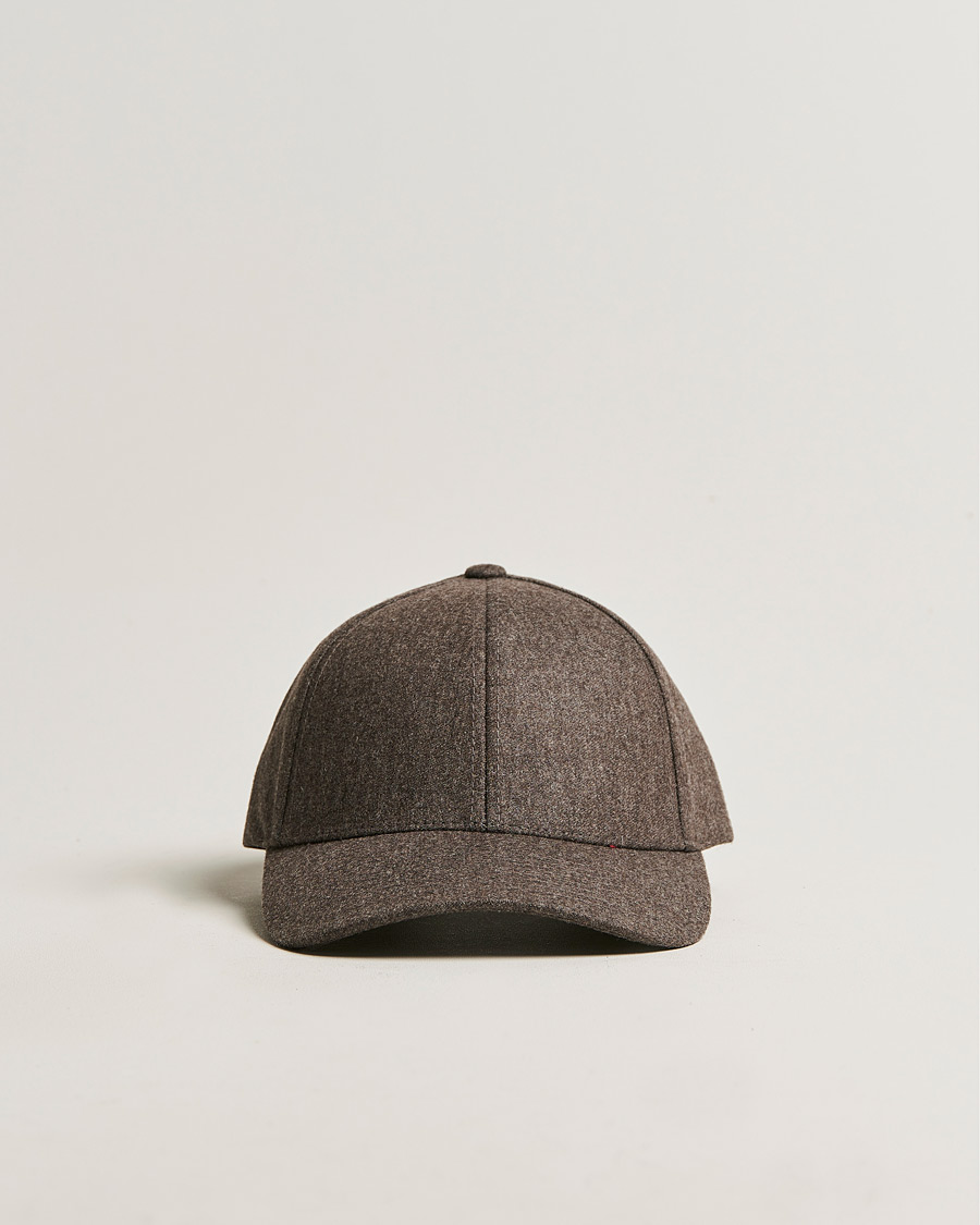 Uomini | New Nordics | Varsity Headwear | Flannel Baseball Cap Taupe Brown