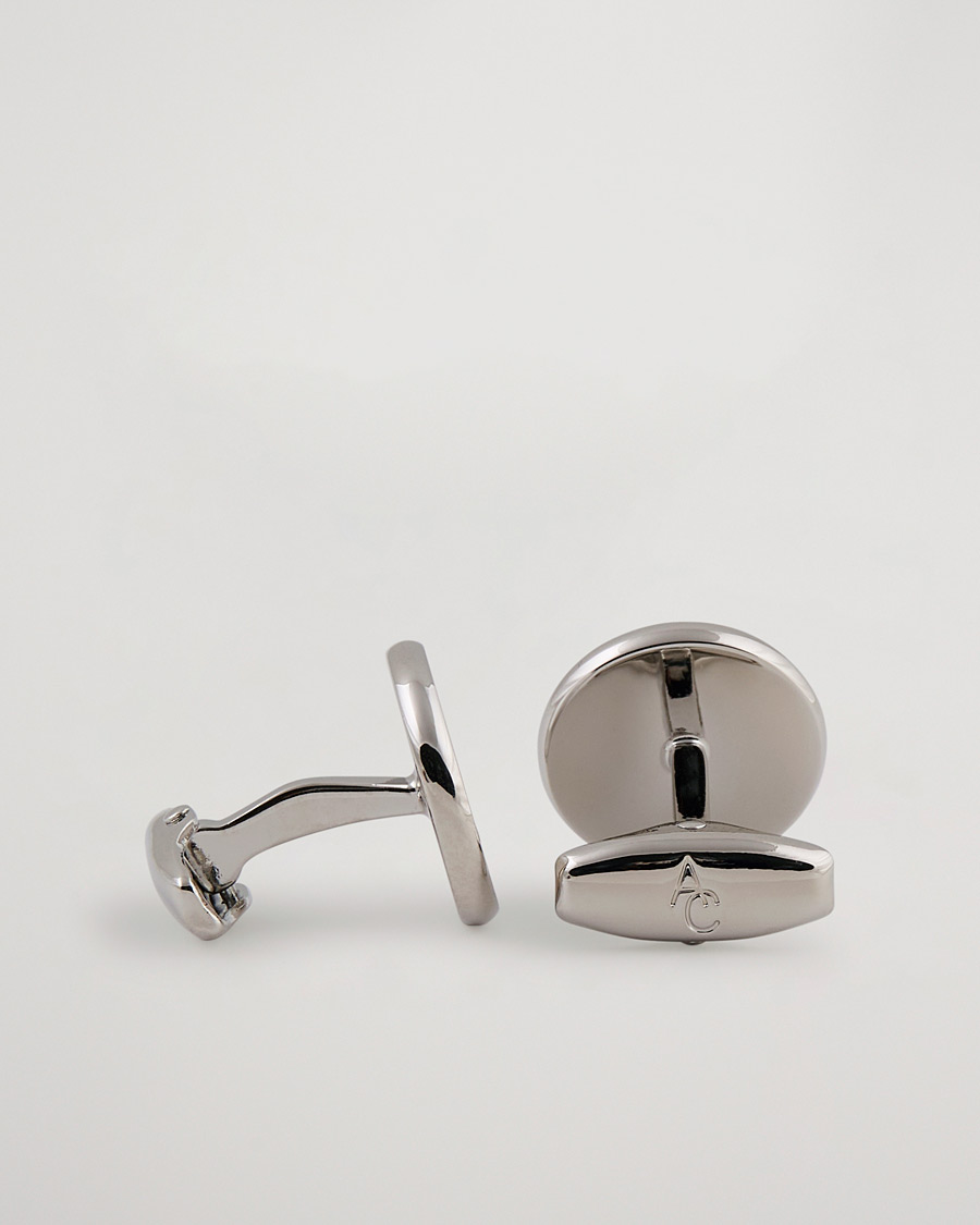 Uomini |  | Amanda Christensen | Cufflink & Shirt Studs Set White/Silver