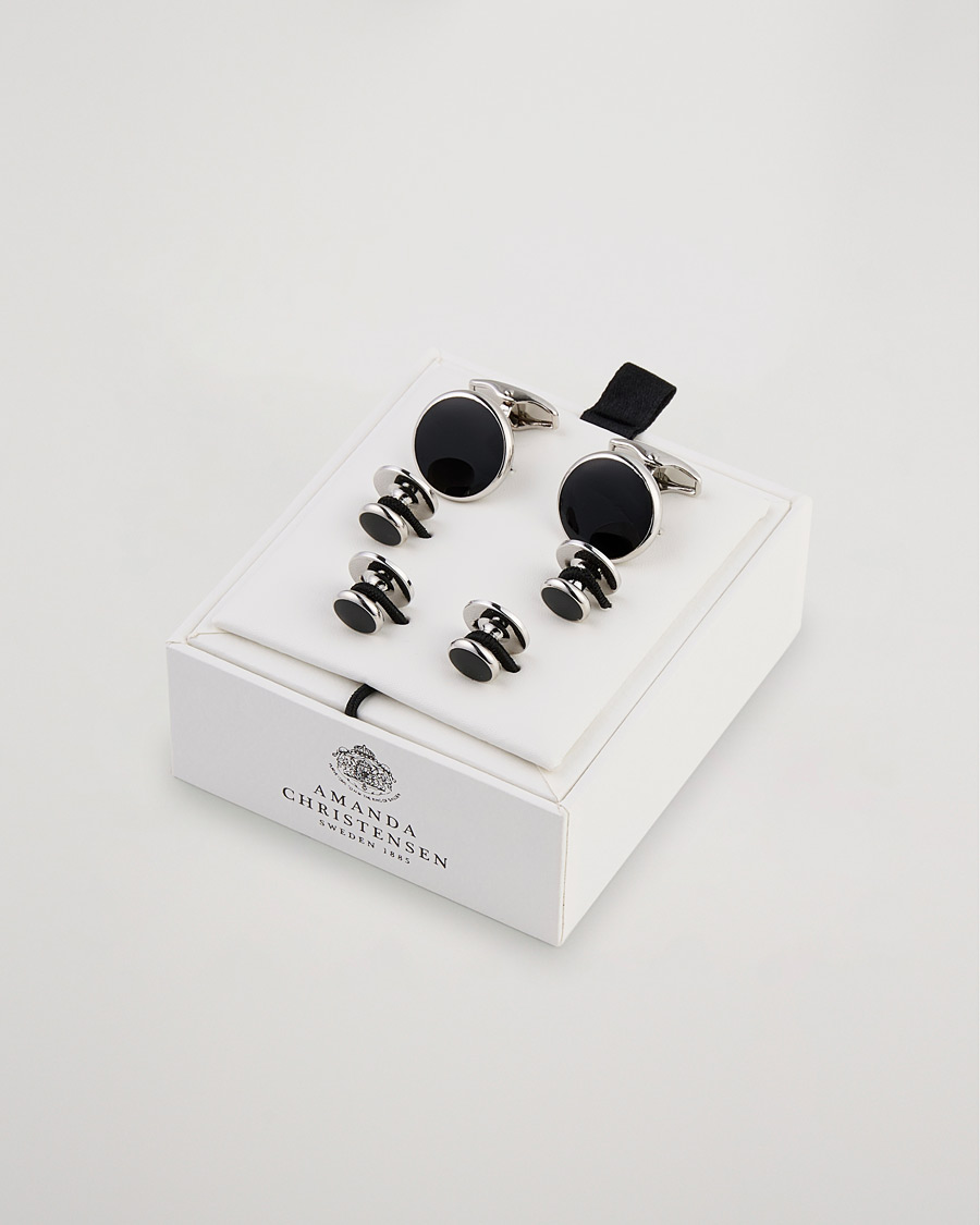 Uomini | The Classics of Tomorrow | Amanda Christensen | Cufflink & Shirt Studs Set Black/Silver