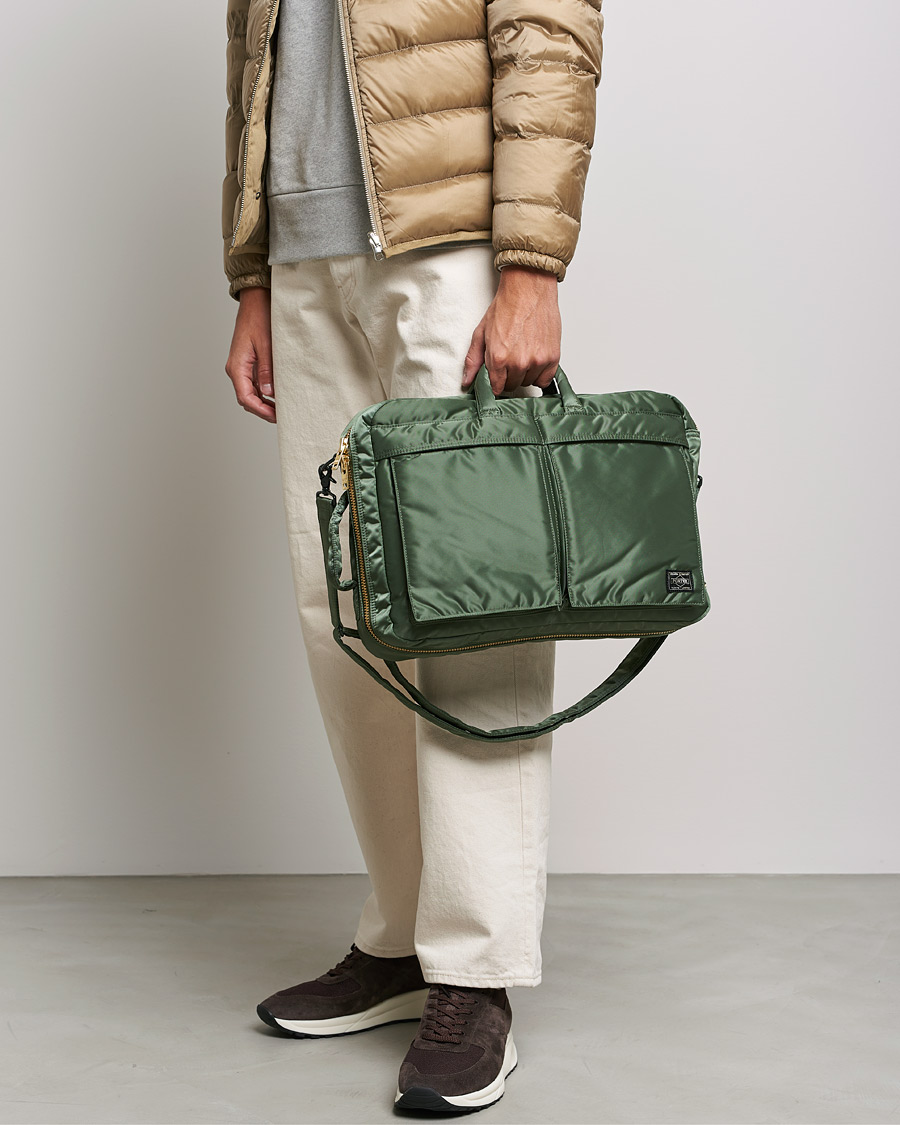 Uomini | Valigette | Porter-Yoshida & Co. | Tanker 3Way Briefcase Sage Green