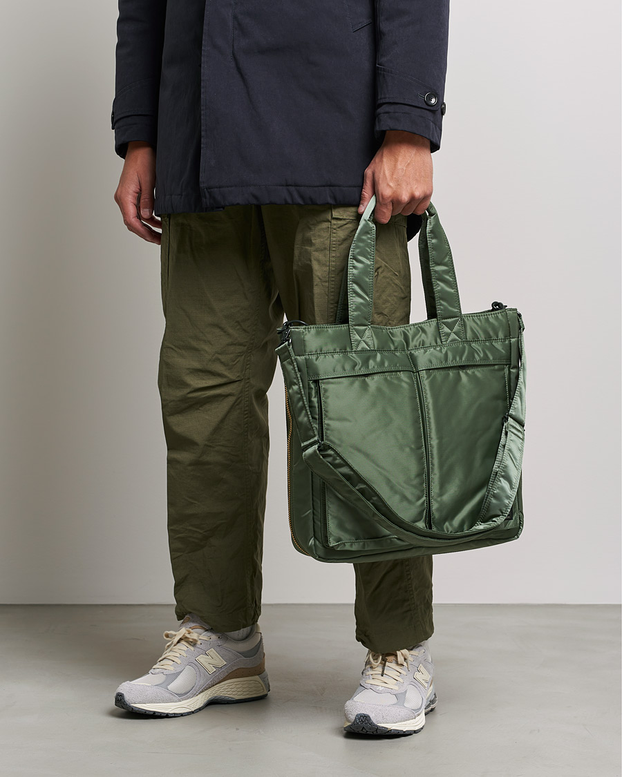 Uomini | Borse a tracolla | Porter-Yoshida & Co. | Tanker Tote Bag Sage Green