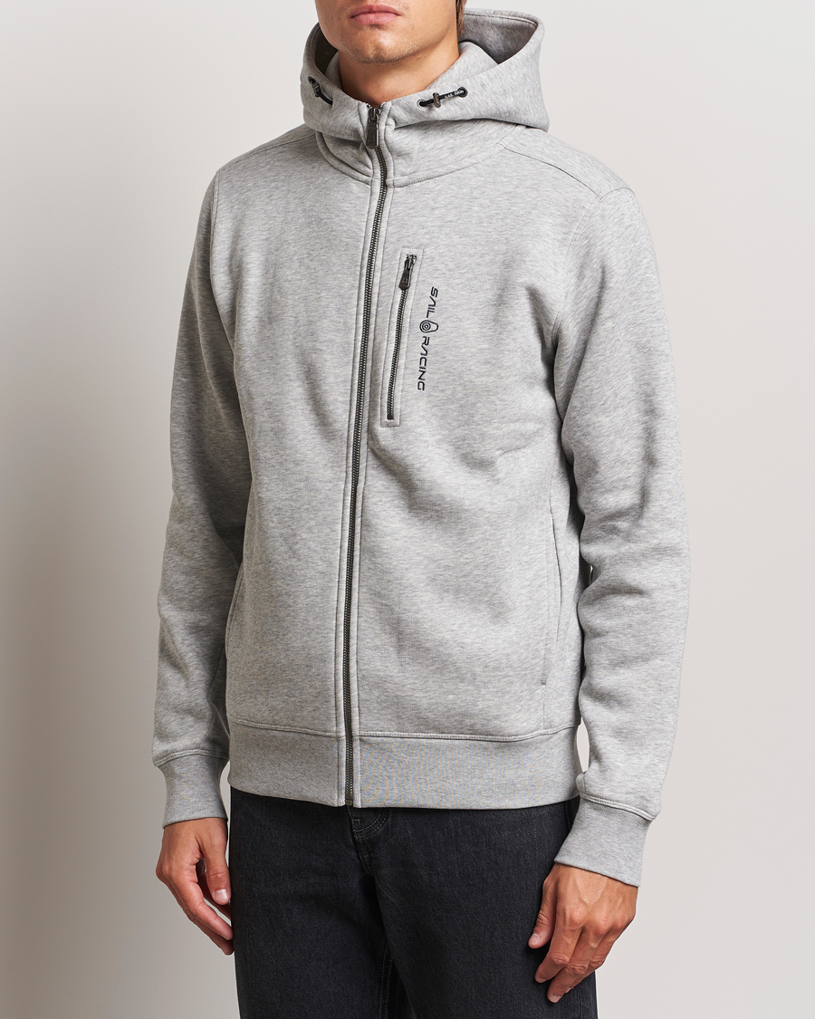 Uomini |  | Sail Racing | Bowman Full Zip Hoodie Grey Melange