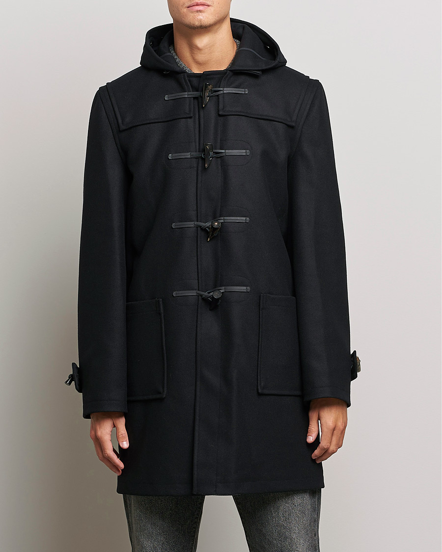 Uomini | Gloverall | Gloverall | Cashmere Blend Duffle Coat Black