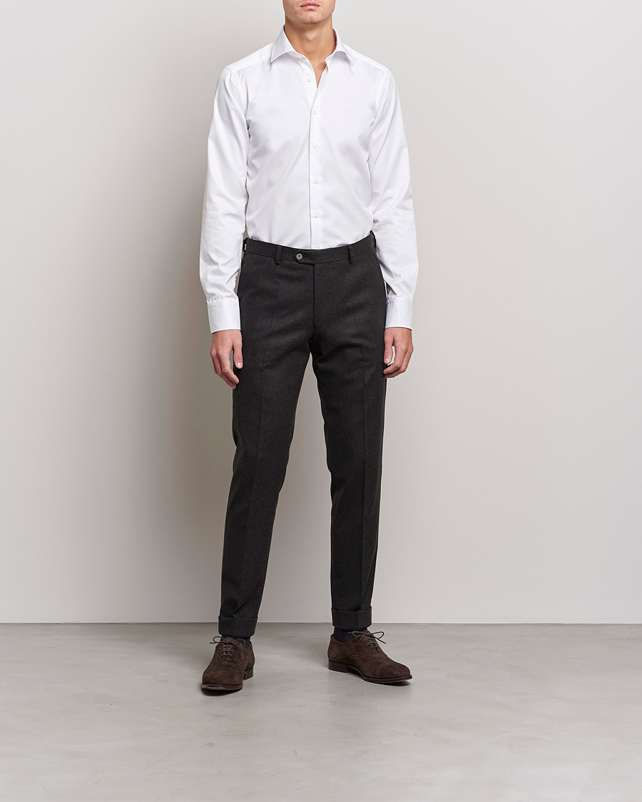 Uomini |  | Stenströms | Superslim Plain Shirt White