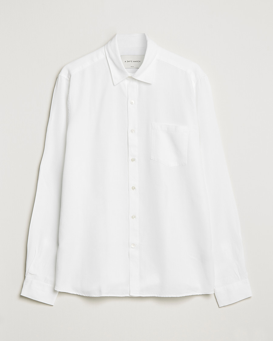 Uomini | Camicie | A Day's March | Daintree Lyocell Shirt White