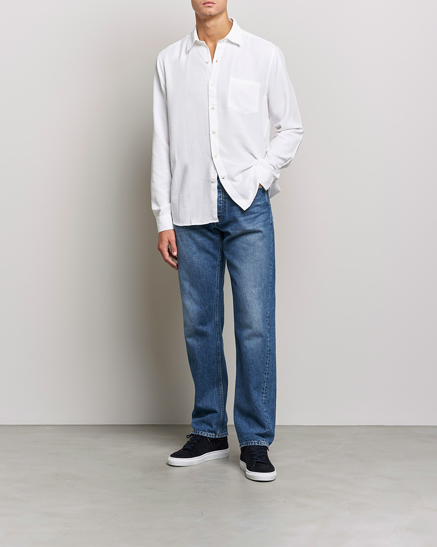 Uomini | Camicie | A Day's March | Daintree Lyocell Shirt White