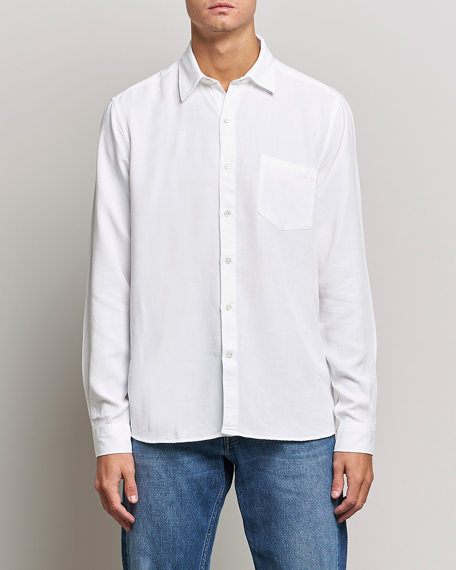 Uomini | Camicie | A Day's March | Daintree Lyocell Shirt White