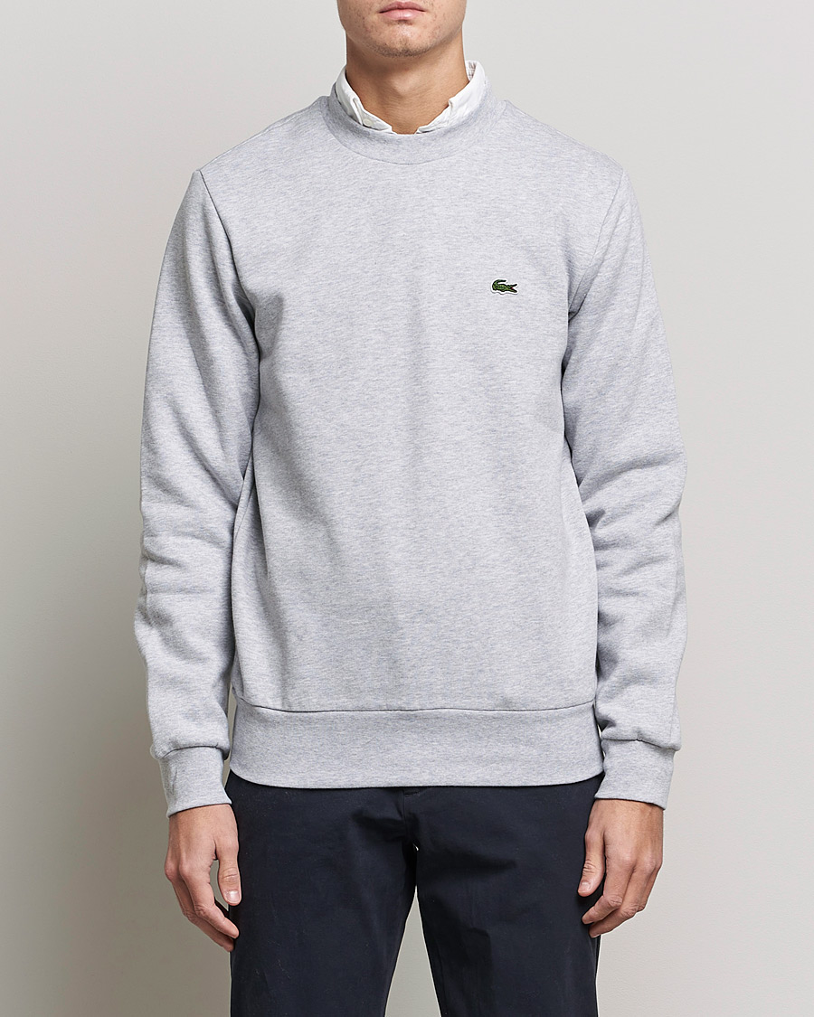 Uomini |  | Lacoste | Crew Neck Sweatshirt Silver Chine