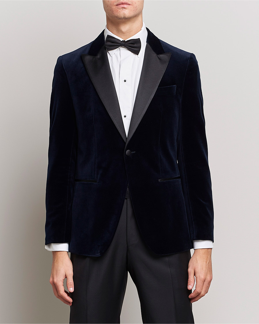 Uomini | Giacche da smoking | BOSS BLACK | Hutson Velvet Tuxedo Blazer Dark Blue