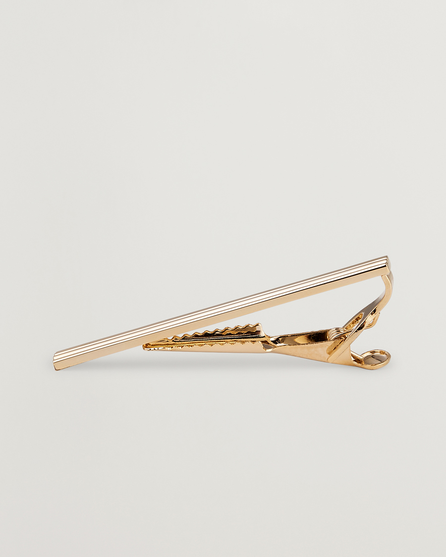 Uomini | Business casual | Amanda Christensen | Ribbed Tie Clip Gold