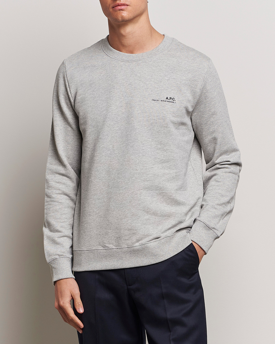 Uomini | 40% di sconto | A.P.C. | Item Sweatshirt Heather Grey