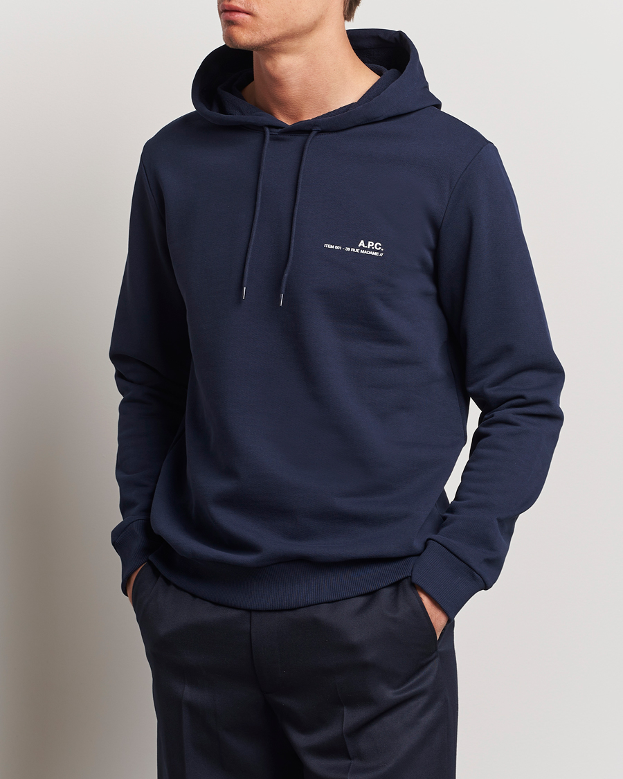 Uomini |  | A.P.C. | Item Hoodie Navy