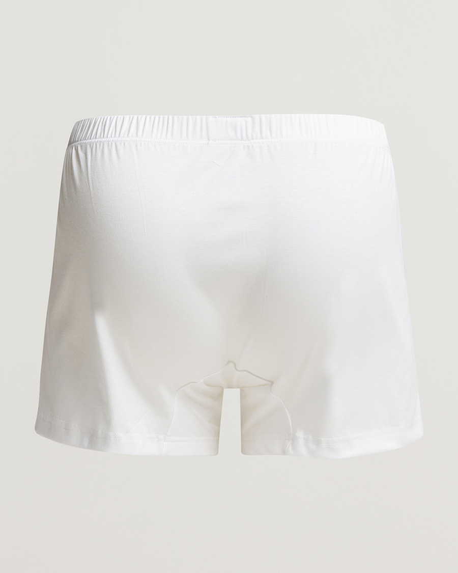 Uomini |  | Zimmerli of Switzerland | Sea Island Cotton Boxer Shorts White