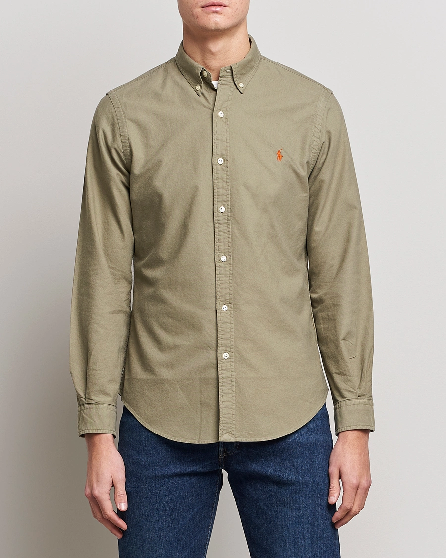 Uomini |  | Polo Ralph Lauren | Slim Fit Oxford Shirt Sage Green