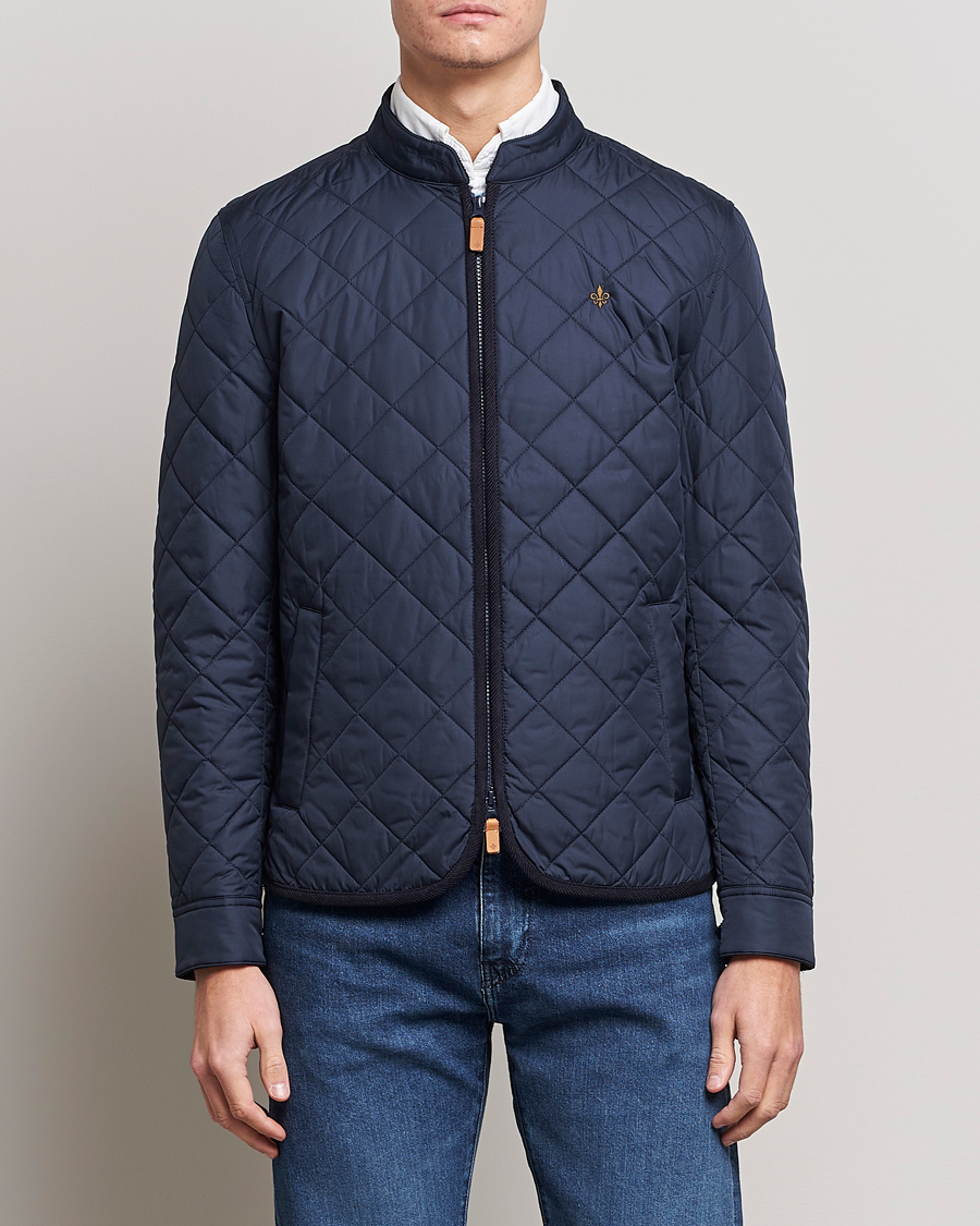 Uomini |  | Morris | Teddy Quilted Jacket Old Blue