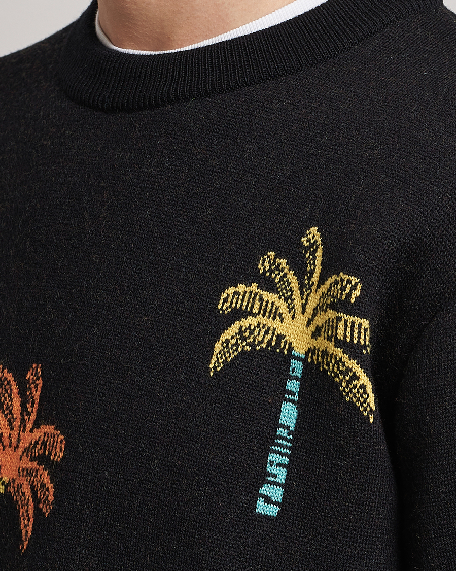 Uomini | Maglieria | Alanui | Palm Tree Jacquard Sweater Black