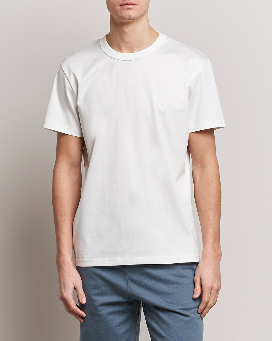 Uomini |  | Bread & Boxers | Pima Cotton Crew Neck T-Shirt Ivory