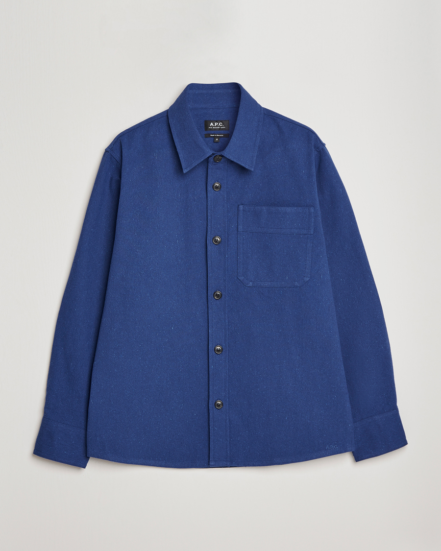 Uomini | Camicie | A.P.C. | Basile Cotton Shirt Jacket Navy