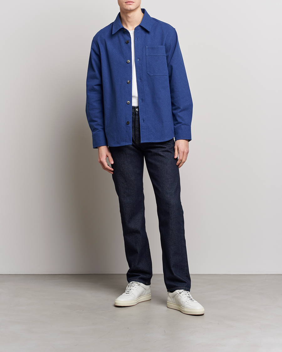 Uomini | Camicie | A.P.C. | Basile Cotton Shirt Jacket Navy