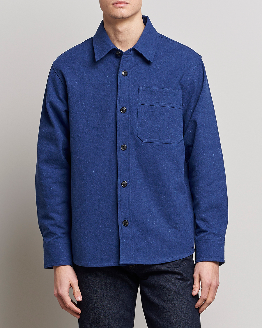 Uomini | Camicie | A.P.C. | Basile Cotton Shirt Jacket Navy