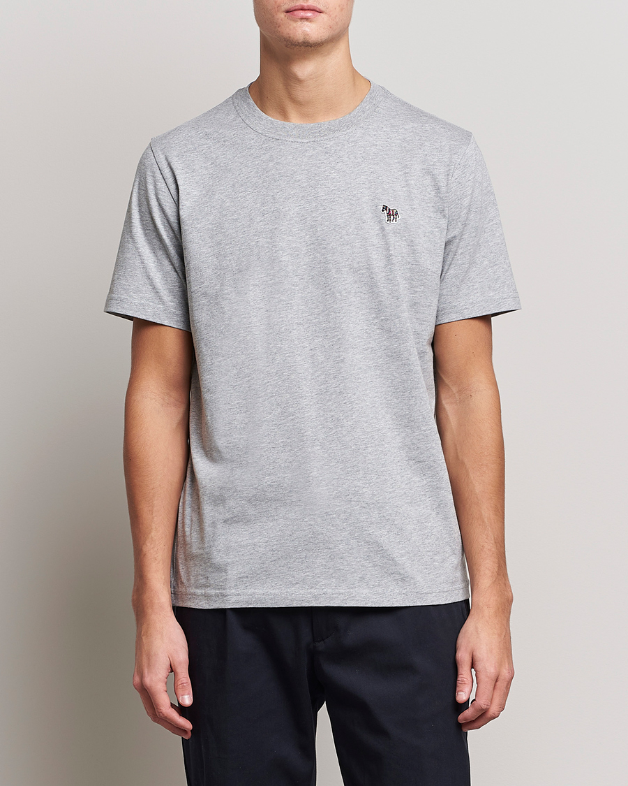 Uomini | PS Paul Smith | PS Paul Smith | Organic Cotton Zebra T-Shirt Grey