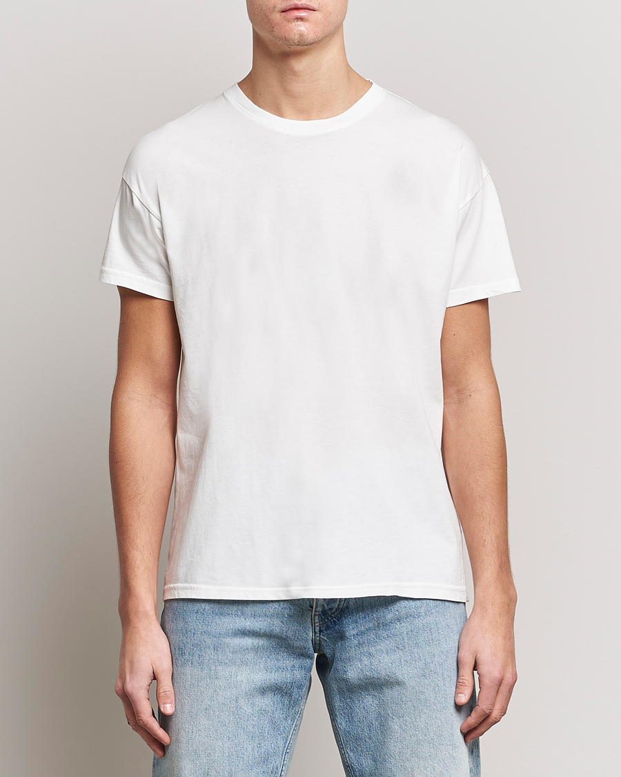 Uomini | Magliette bianche | Jeanerica | Marcel Crew Neck T-Shirt White