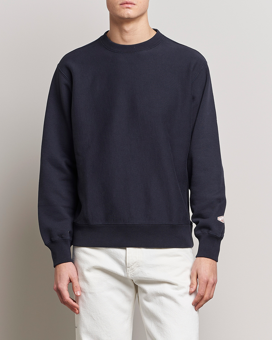 Uomini | Nudie Jeans | Nudie Jeans | Hasse Crew Neck Sweatshirt Navy