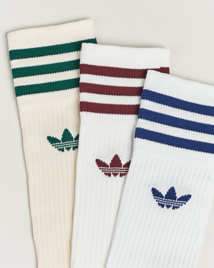 Uomini | Biancheria intima | adidas Originals | 3-Pack Solid Crew Sock White