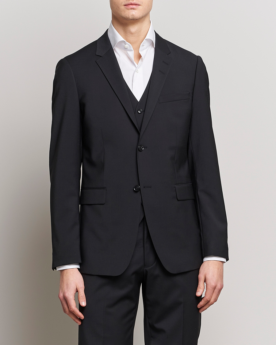 Uomini | Tiger of Sweden | Tiger of Sweden | Jerretts Wool Travel Suit Blazer Black