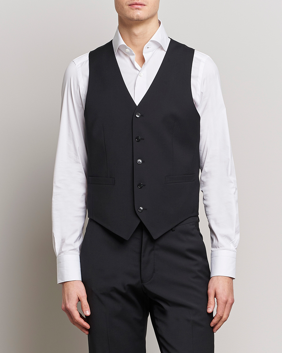 Uomini |  | Tiger of Sweden | Wayde Wool Travel Waistcoat Black