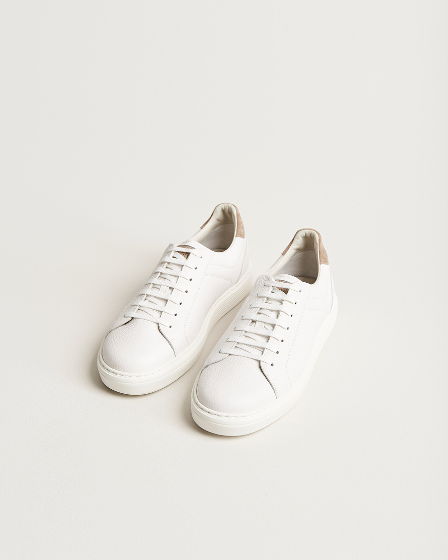 Uomini | Sneakers | Brunello Cucinelli | Classic Sneakers White Grain Calf