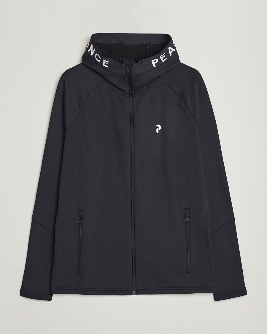 Uomini | Maglieria | Peak Performance | Rider Zip Hood Fleece Black