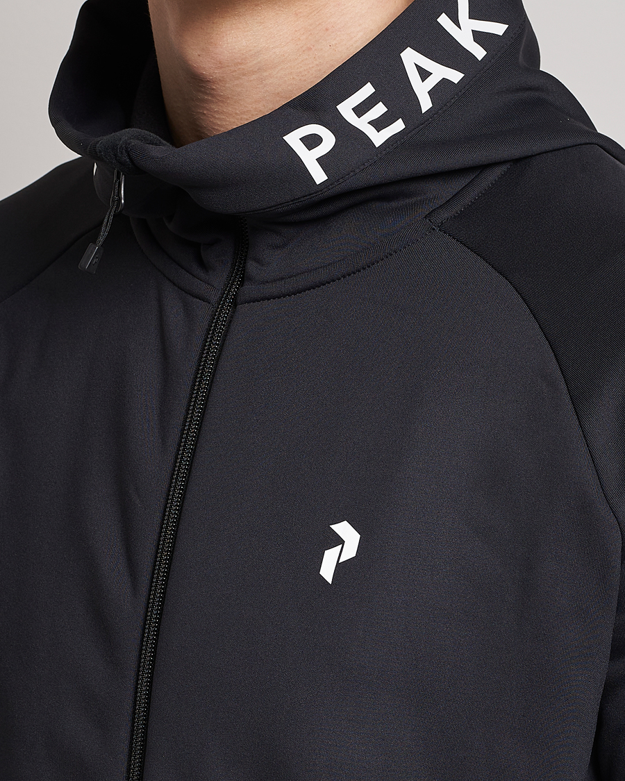 Uomini | Maglieria | Peak Performance | Rider Zip Hood Fleece Black