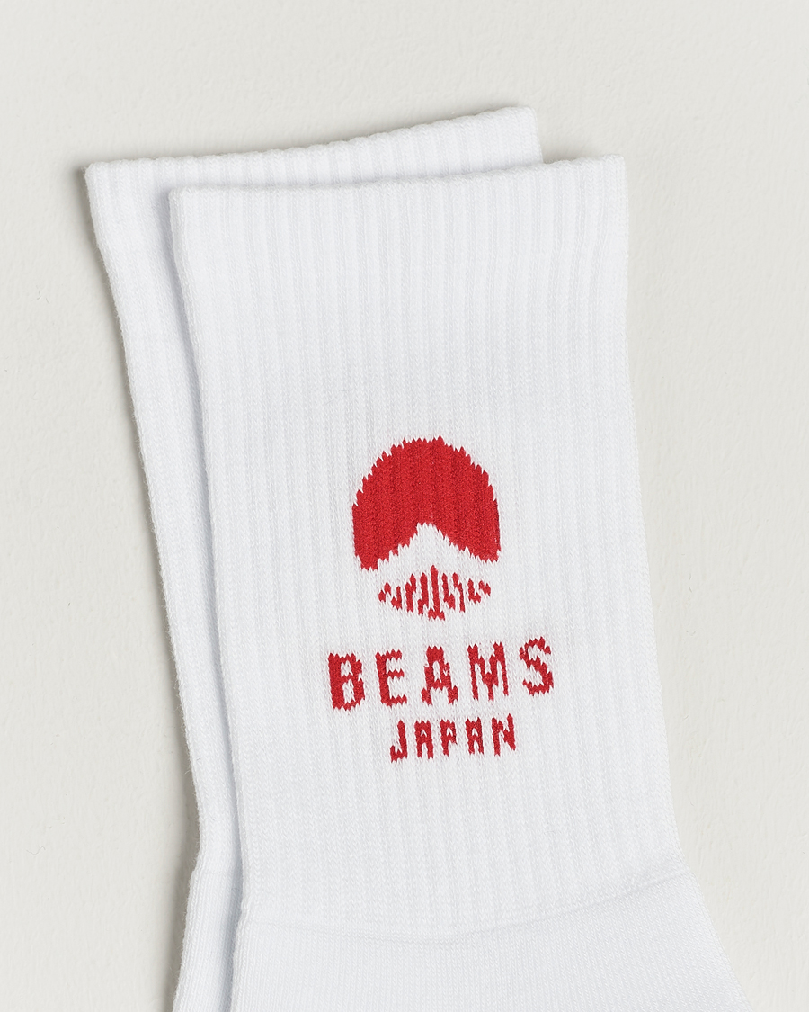 Uomini | Japanese Department | Beams Japan | Logo Socks White/Red