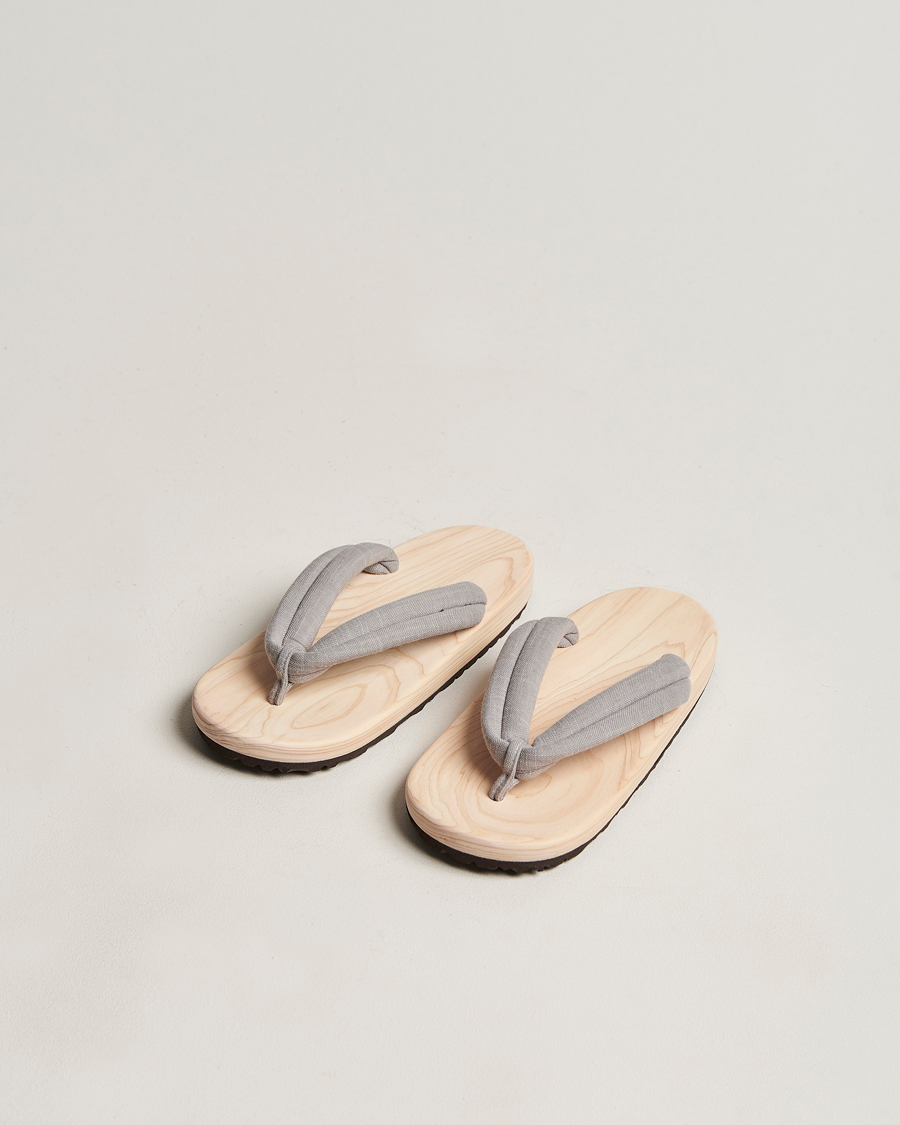 Uomini | Beams Japan | Beams Japan | Wooden Geta Sandals Light Grey