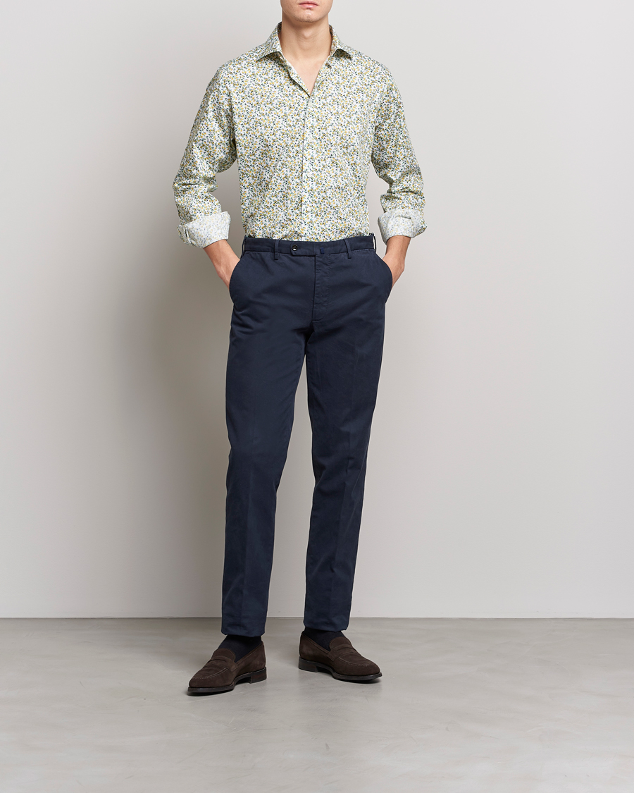 Uomini | Camicie | Eton | Signature Twill Contemporary Fit Shirt Lemon Print