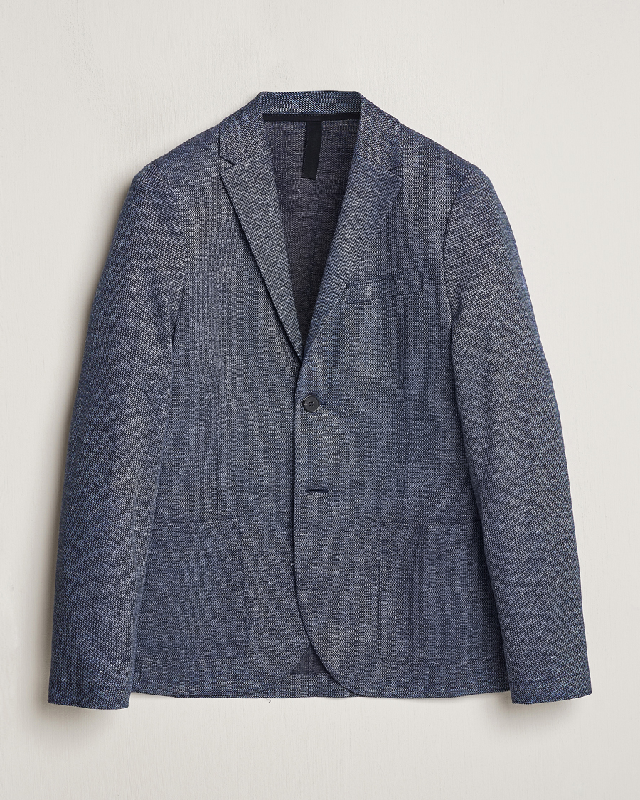 Uomini | Blazers | Harris Wharf London | Linen Blend Blazer Denim