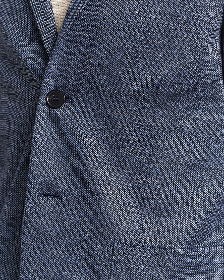 Uomini | Blazers | Harris Wharf London | Linen Blend Blazer Denim