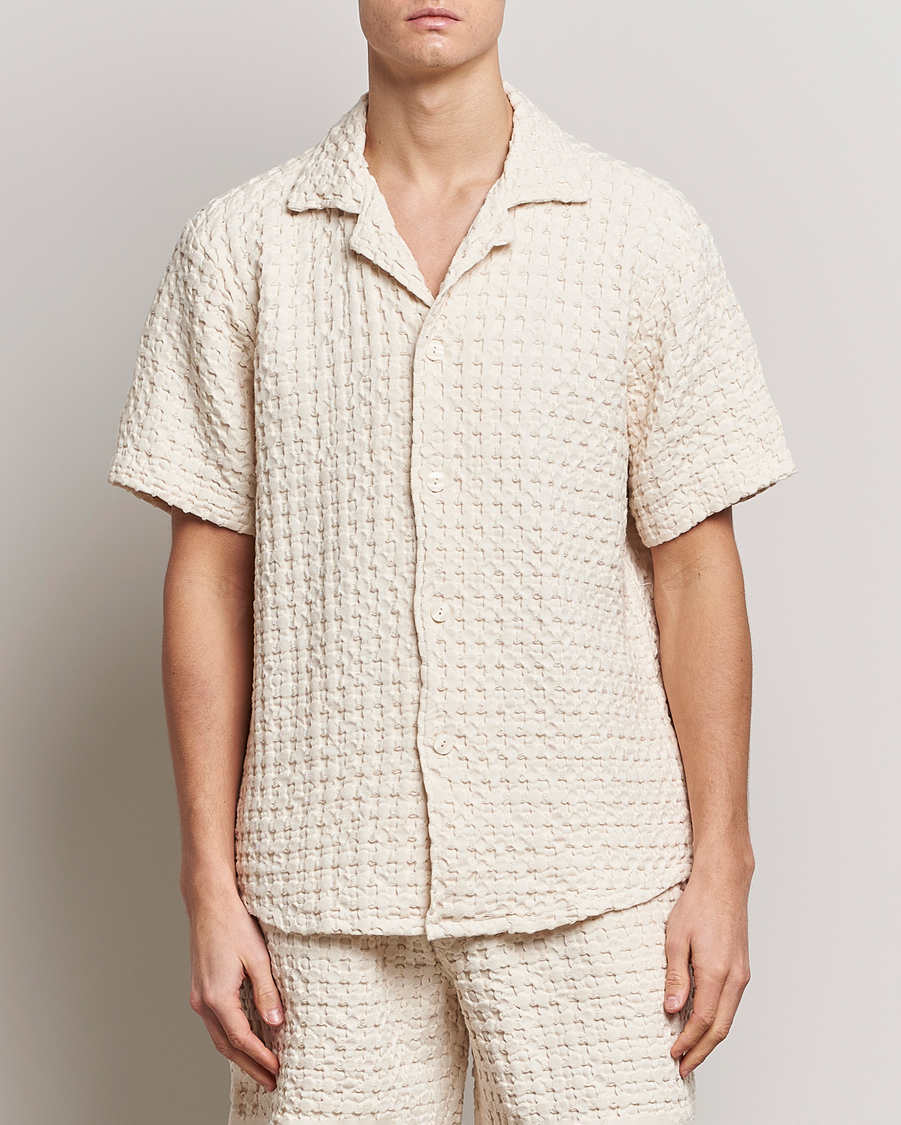 Uomini | Casual | OAS | Cuba Waffle Shirt Ecru