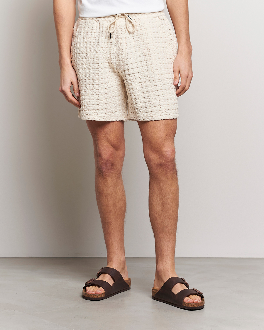 Uomini |  | OAS | Porto Waffle Shorts Ecru