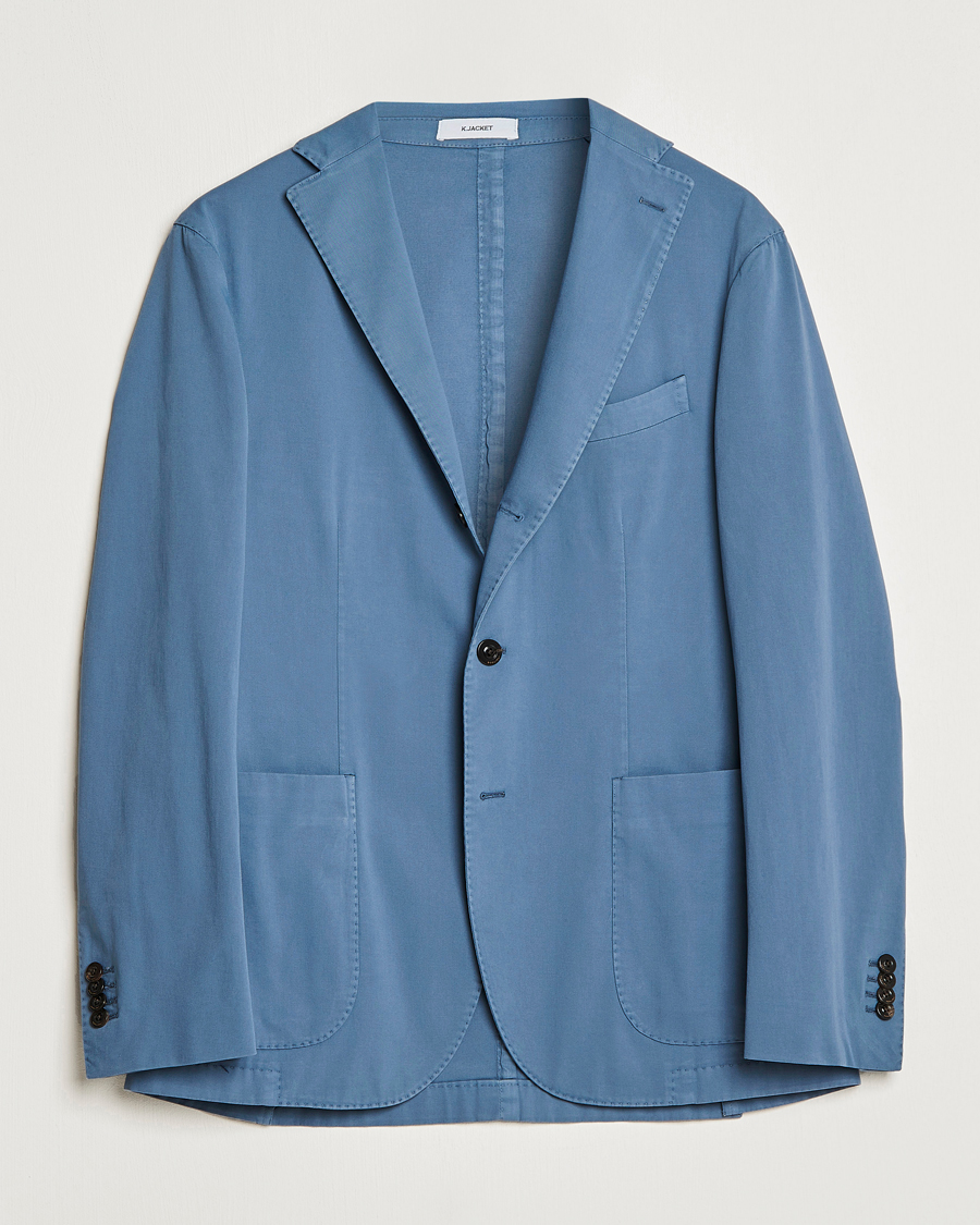 Uomini | Blazers | Boglioli | K Jacket Cotton Stretch Blazer Dusty Blue