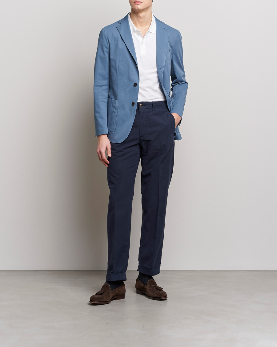 Uomini | Blazers | Boglioli | K Jacket Cotton Stretch Blazer Dusty Blue