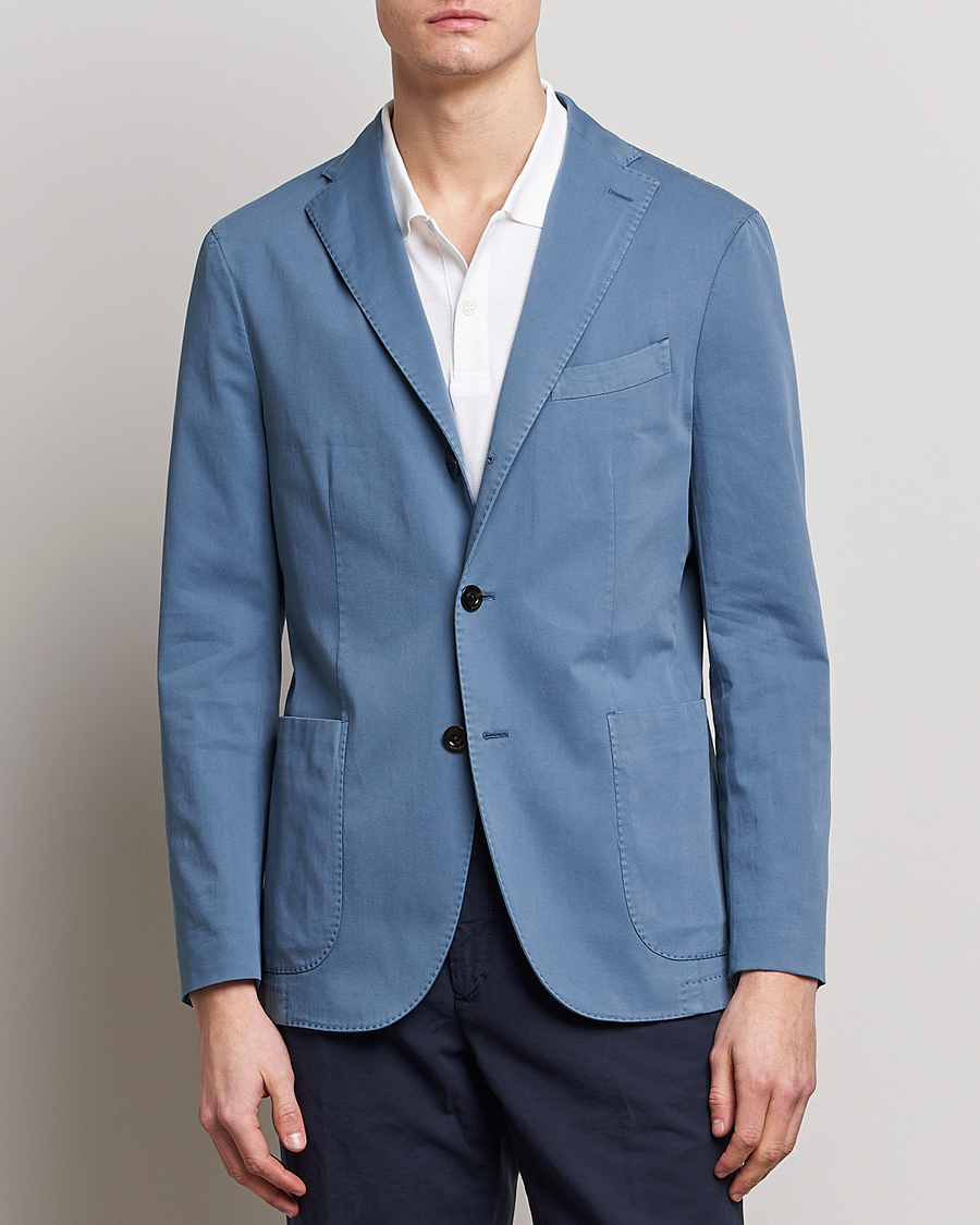 Uomini | Blazers | Boglioli | K Jacket Cotton Stretch Blazer Dusty Blue