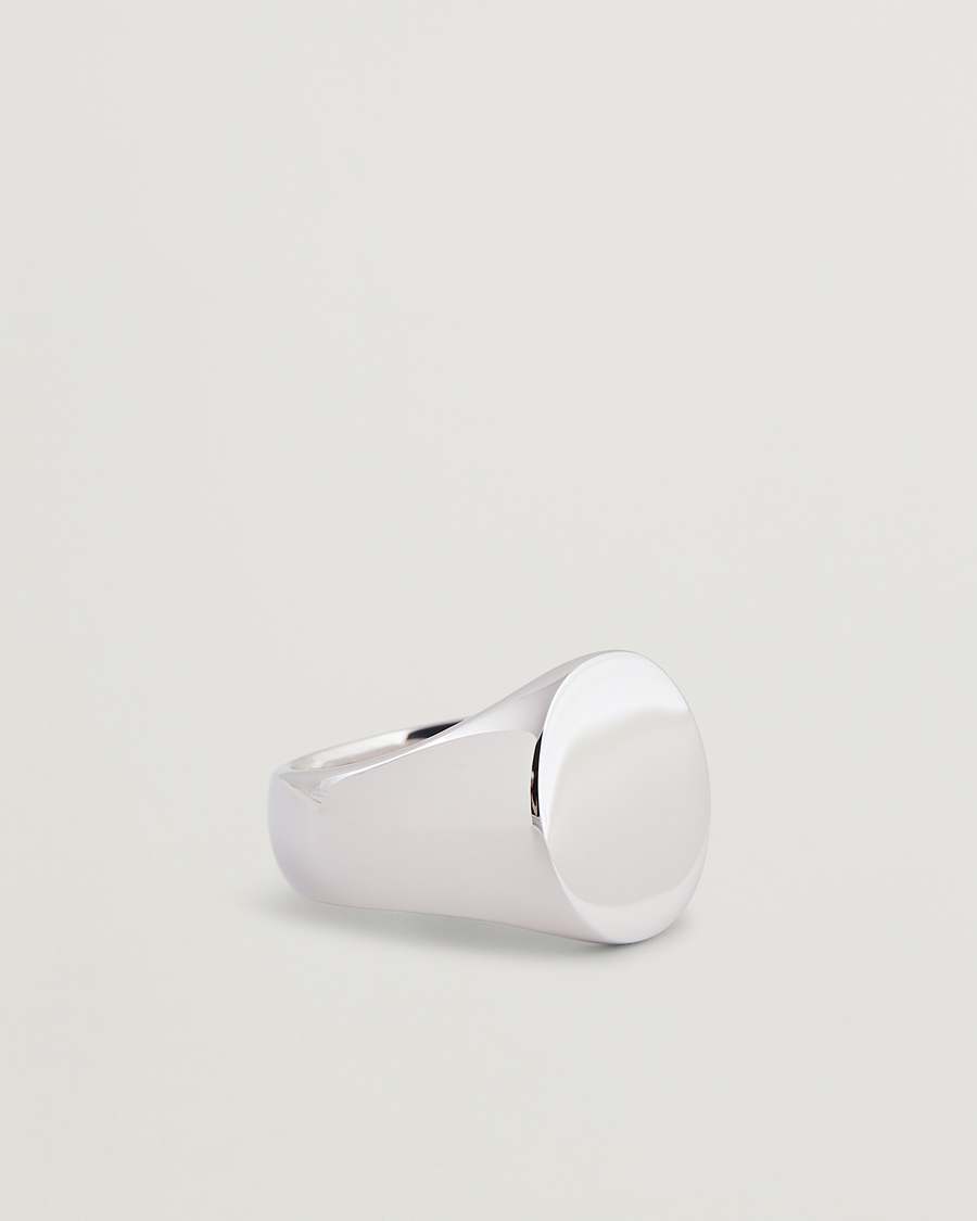 Uomini | Gioielli | Tom Wood | Oval Polished Ring Silver