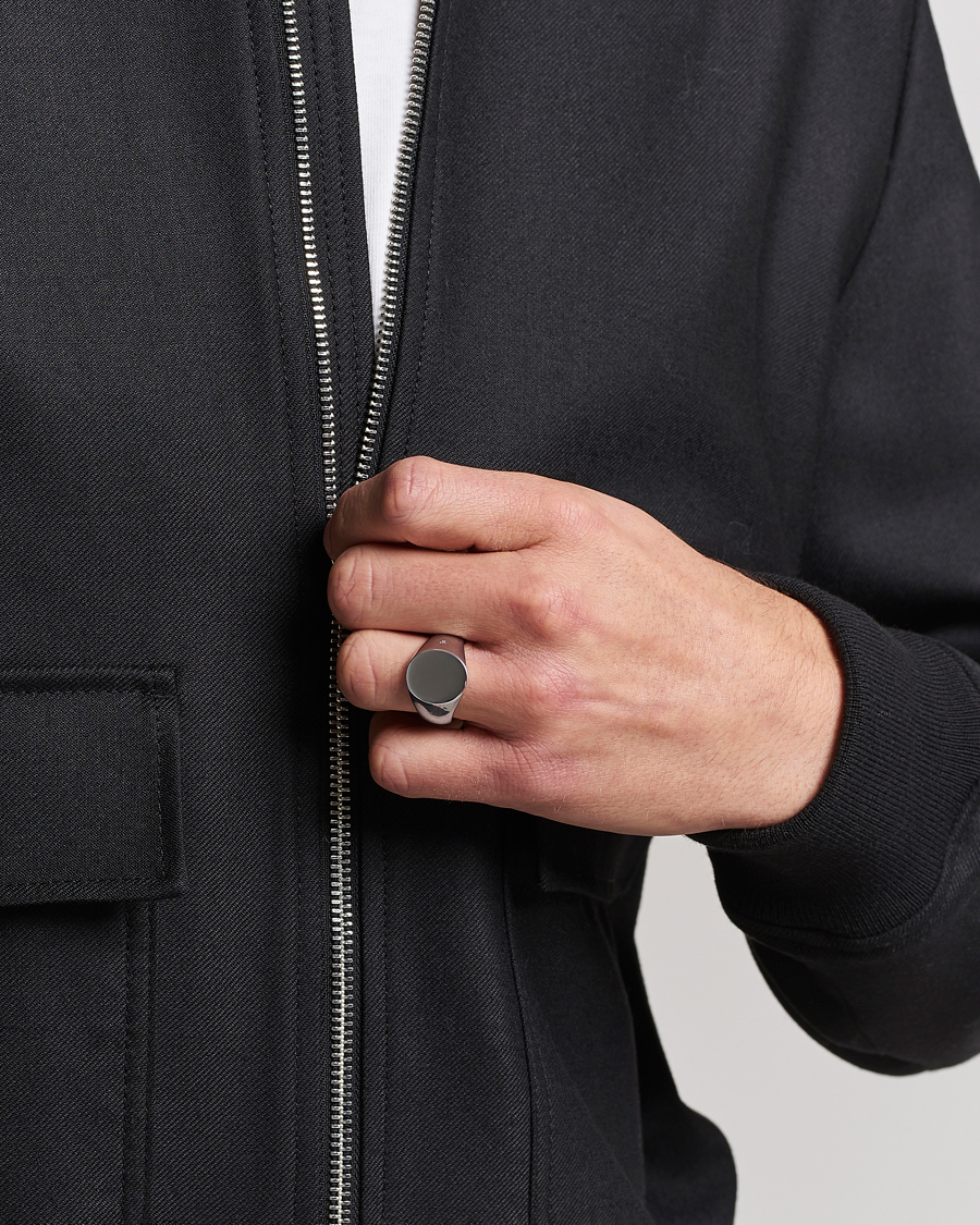 Uomini | Gioielli | Tom Wood | Oval Polished Ring Silver
